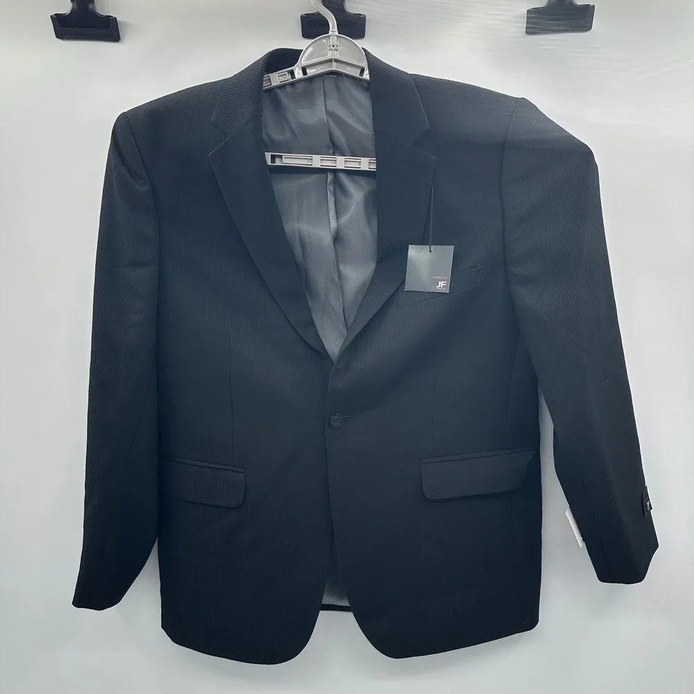 J Ferrar Mens Black Triton Textured Blazer Modern Fit Suit Jacket‎ 40 Short NEW